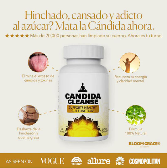 2 x 1 - Candida Cleanse® Reducen antojos, hinchazón y fatiga